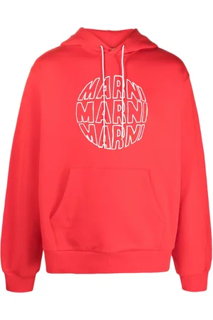 Marni Logo-print cotton hoodie