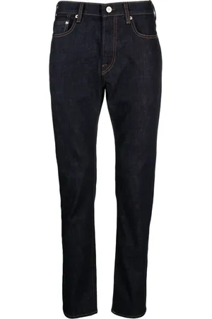 Paul Smith Contrast-stitching dark-wash jeans
