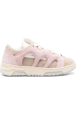 PAURA Panelled lace-up sneakers