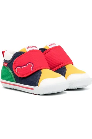 Miki House Colour-block cotton sneakers