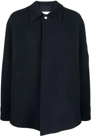 Jil Sander Logo-jacquard virgin wool shirt jacket