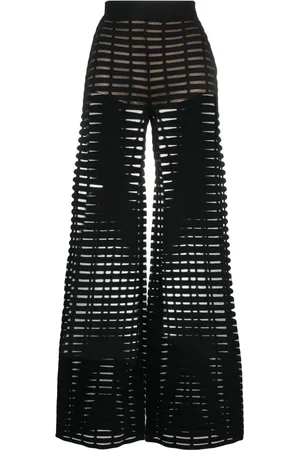 GENNY High-waisted sheer trousers