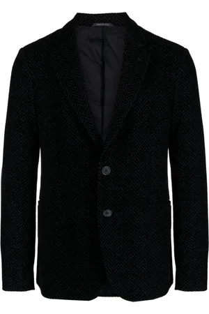 Giorgio Armani Textured-finish notched-lapels blazer