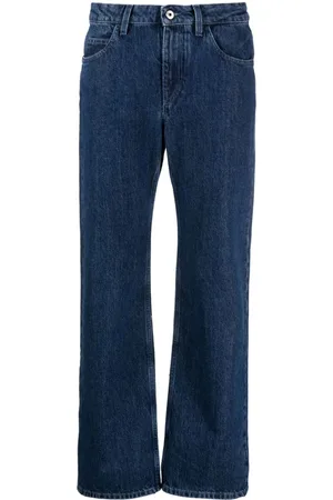OFF-WHITE Low-rise cropped straight-leg jeans