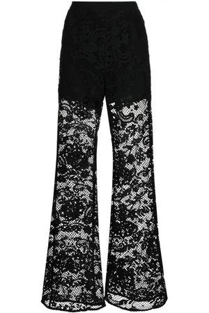 Self-Portrait Lace high-waist trousers