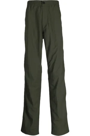 Maison Kitsuné Elasticated-waistband straight-leg trousers