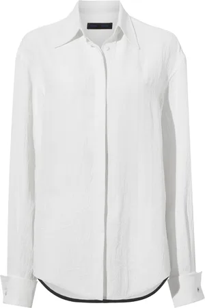 Proenza Schouler Crinkled satin-finish shirt