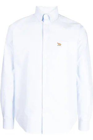 Maison Kitsuné Embroidered-fox cotton shirt