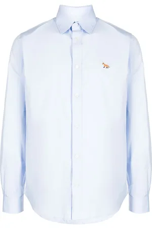 Maison Kitsuné Embroidered-Fox cotton shirt