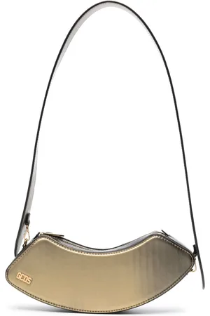 GCDS Comma holographic-effect medium shoulder bag