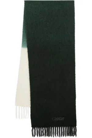 Woolrich Logo-embroidered ombre-effect scarf