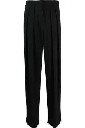 Emporio Armani Box-pleat wide-leg trousers