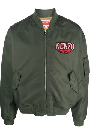 Kenzo Logo-patch cotton bomber jacket