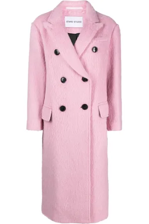 Stand Studio Essa brushed double-breasted wool-blend coat