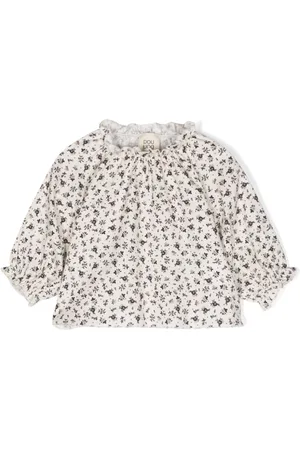 DOUUOD KIDS Eucelade floral-print cotton blouse