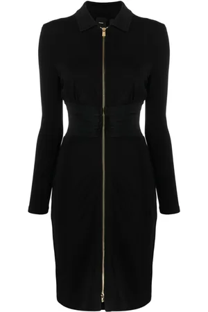 Pinko Zip-front long-sleeve minidress