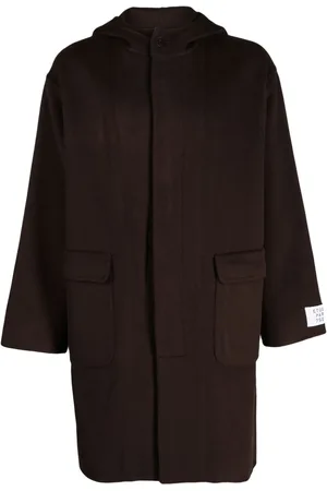Etudes Temple logo-patch hooded coat