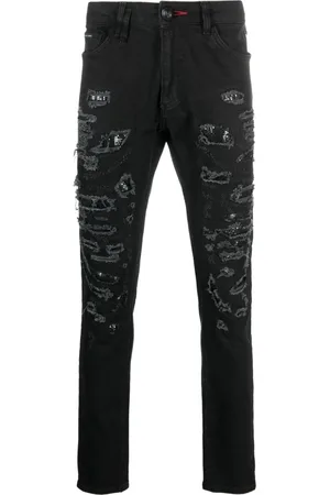 Philipp Plein Distressed slim-fit jeans
