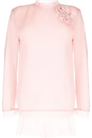 ERMANNO SCERVINO Floral-appliqué sweater