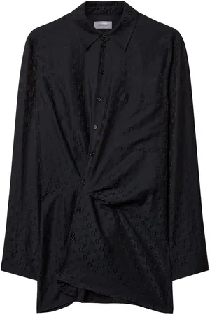 OFF-WHITE Off jacquard twisted shirtdress