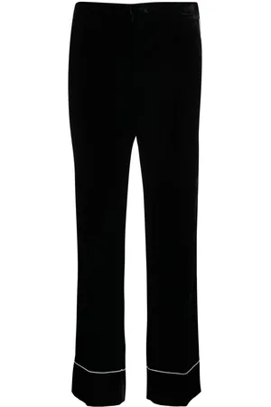 Nº21 Piped-trim straight-leg trousers