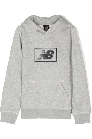 New Balance Logo-print pouch-pocket hoodie