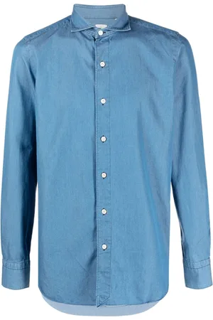 Finamore Long-sleeve denim shirt