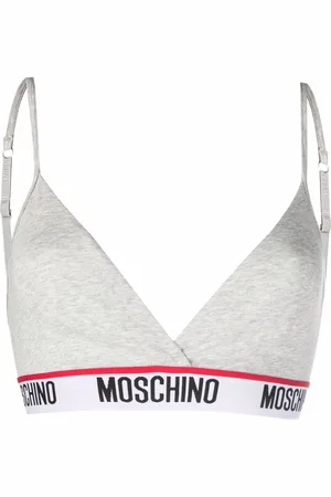 Moschino Logo-tape triangle-cup bra