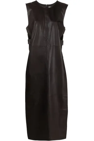 REMAIN Adjustable-strap leather maxi vest