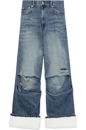 We11 Done Ripped straight-leg jeans