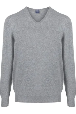 FEDELI V-neck.cashmere jumper