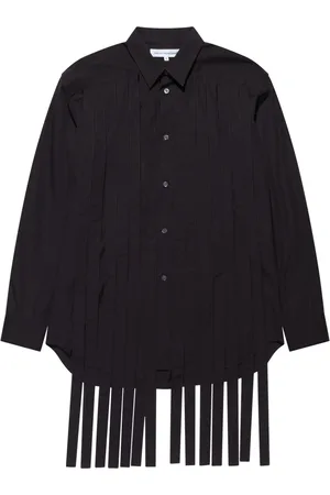 Comme des Garçons Fringed pleated cotton shirt