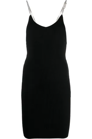 GCDS Rhinestone-embellished ribbed-knit minidress