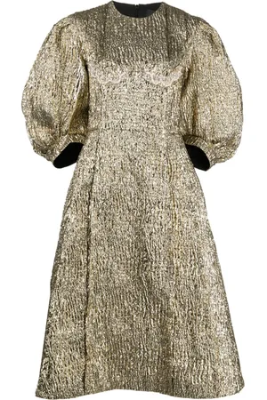 Simone Rocha Crystal-embellished cloqué midi dress