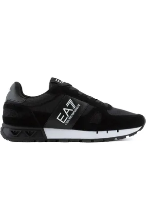 EA7 Logo-print panelled sneakers