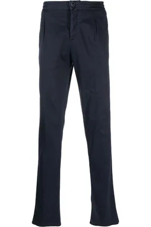 Kiton Logo-patch straight-leg trousers