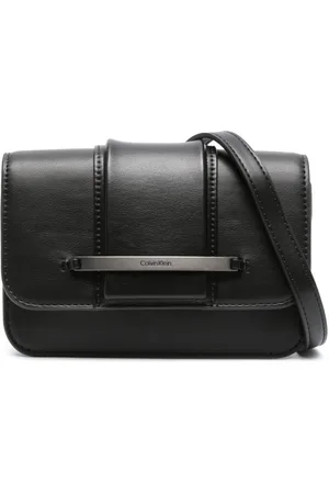 Calvin Klein Logo-plaque faux-leather crossbody bag