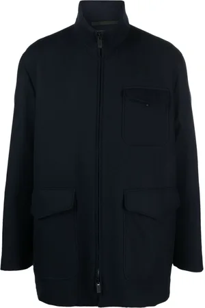 Giorgio Armani Zip-up virgin wool coat