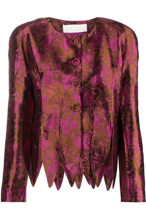 Destree Wade floral-jacquard satin jacket