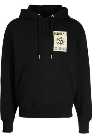 EgonLab Logo-patch cotton hoodie