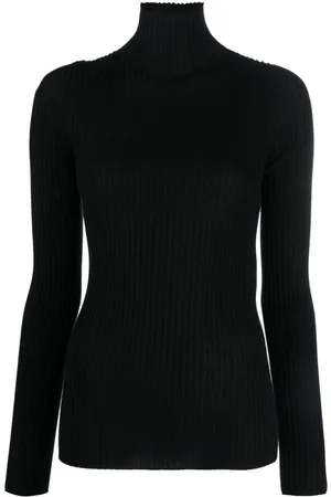 Jil Sander Funnel-neck wool-silk top