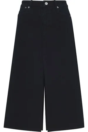 Proenza Schouler Sloan washed-denim mid skirt