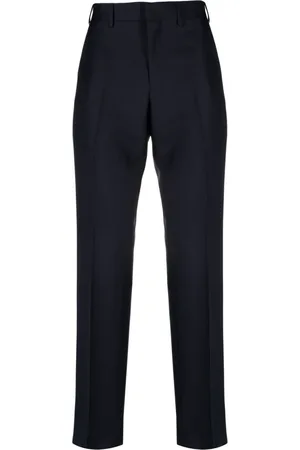 LARDINI Mid-rise wool blend tailored trousers