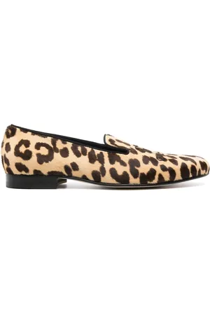 Ralph Lauren Logo-embroidery leather slippers