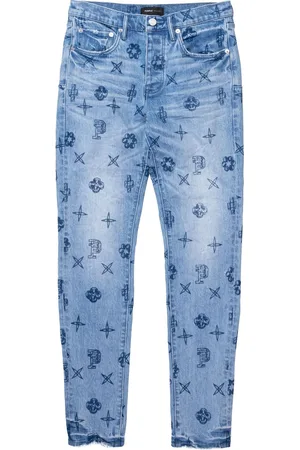 Purple Brand Monogram-print straight-leg jeans