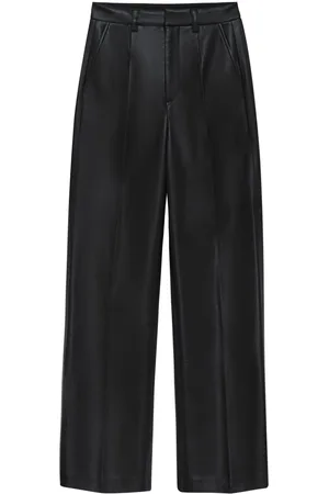ANINE BING Wide-leg recycled-leather trousers