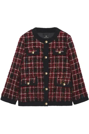 ANINE BING Lydia cherry plaid jacket