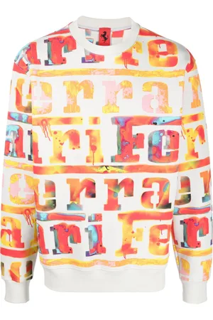 FERRARI Graffiti logo-pattern sweatshirt