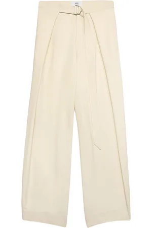 Ami Layered wide-leg trousers