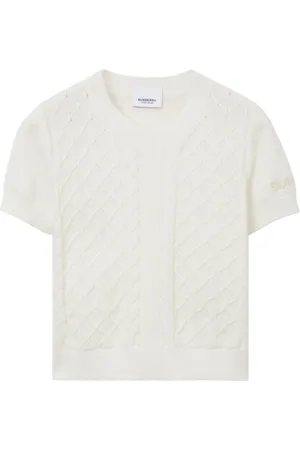 Burberry Cable-knit cotton top